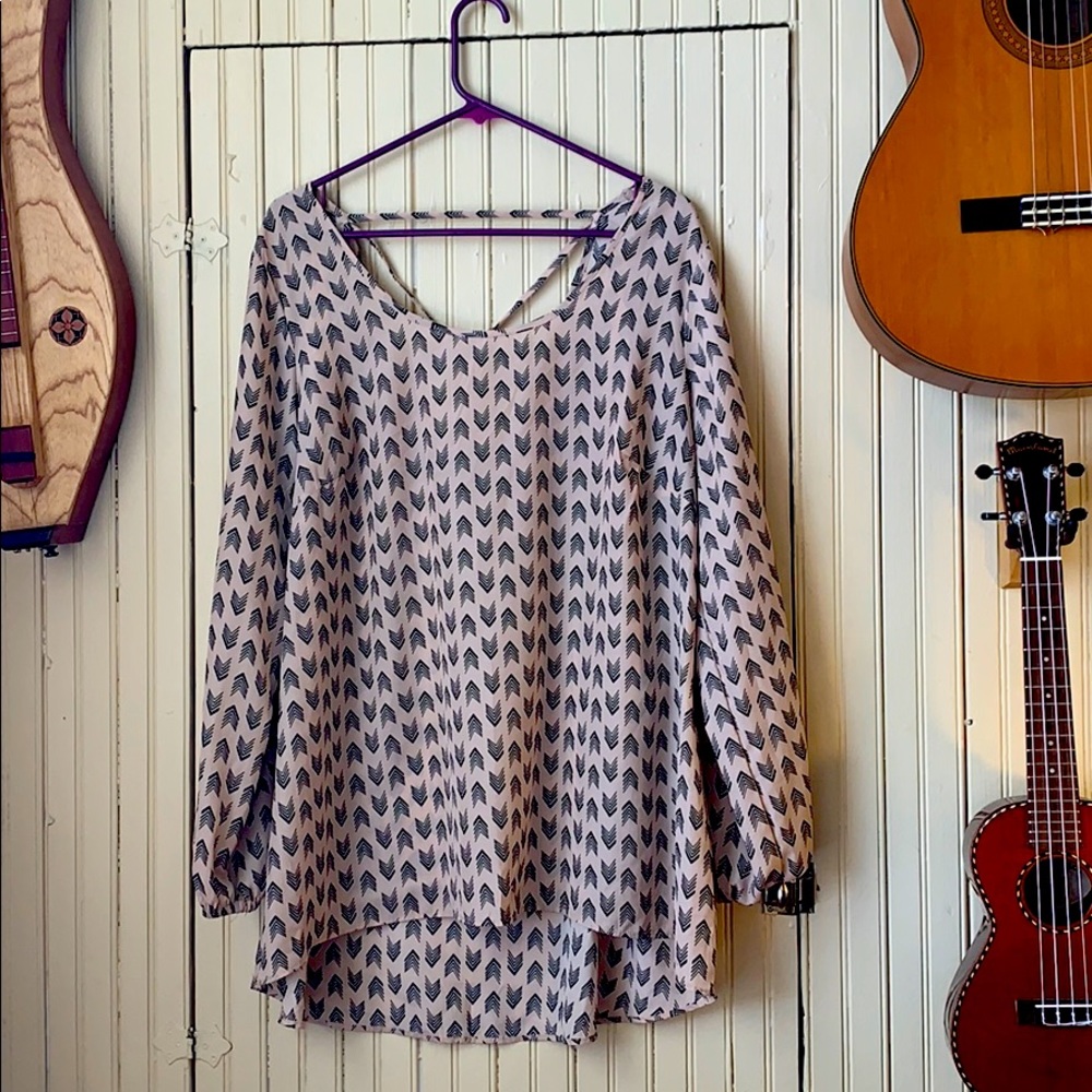 Maurices Chevron Print Blouse